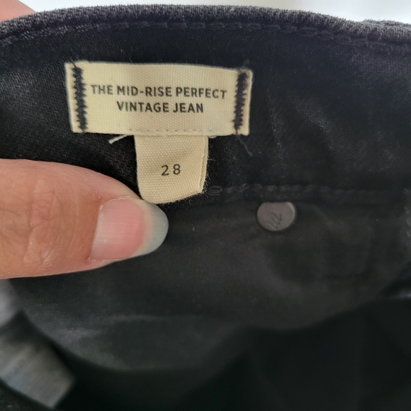 Madewell Mid-Rise Perfect Vintage Jean in Clean Black Wash Size 28 - Picture 12 of 14